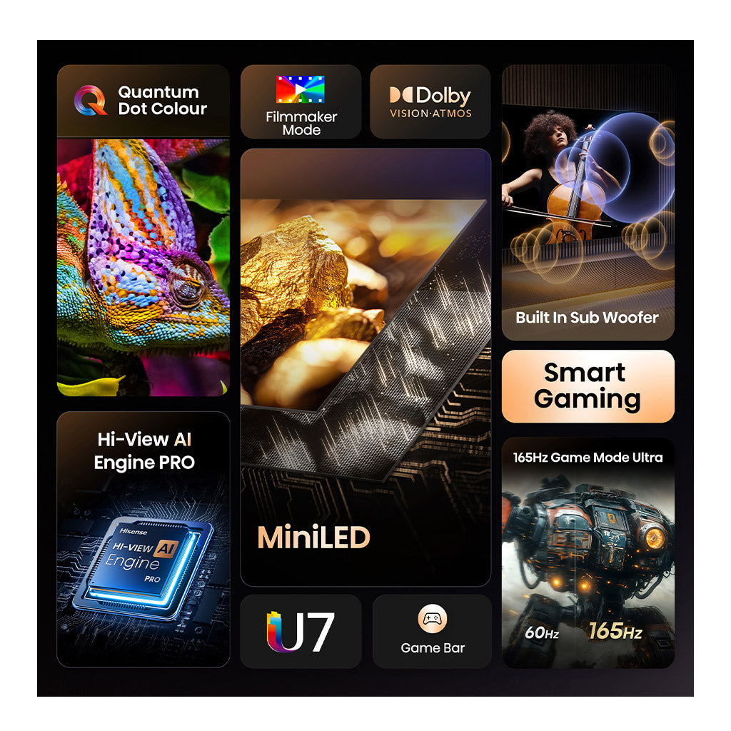Hisense 100U7QTUK 100" ULED Smart TV