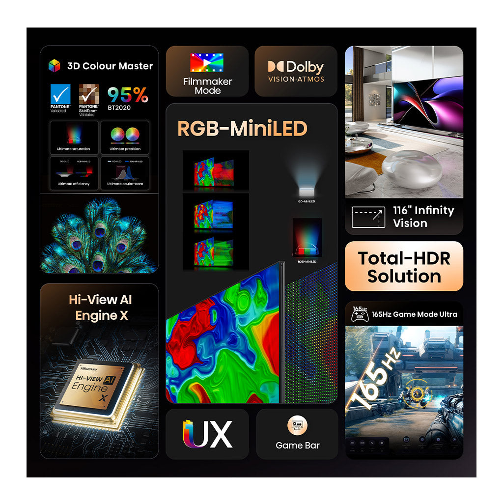 Hisense 116UXQTUK 116" RGB-MiniLED TV