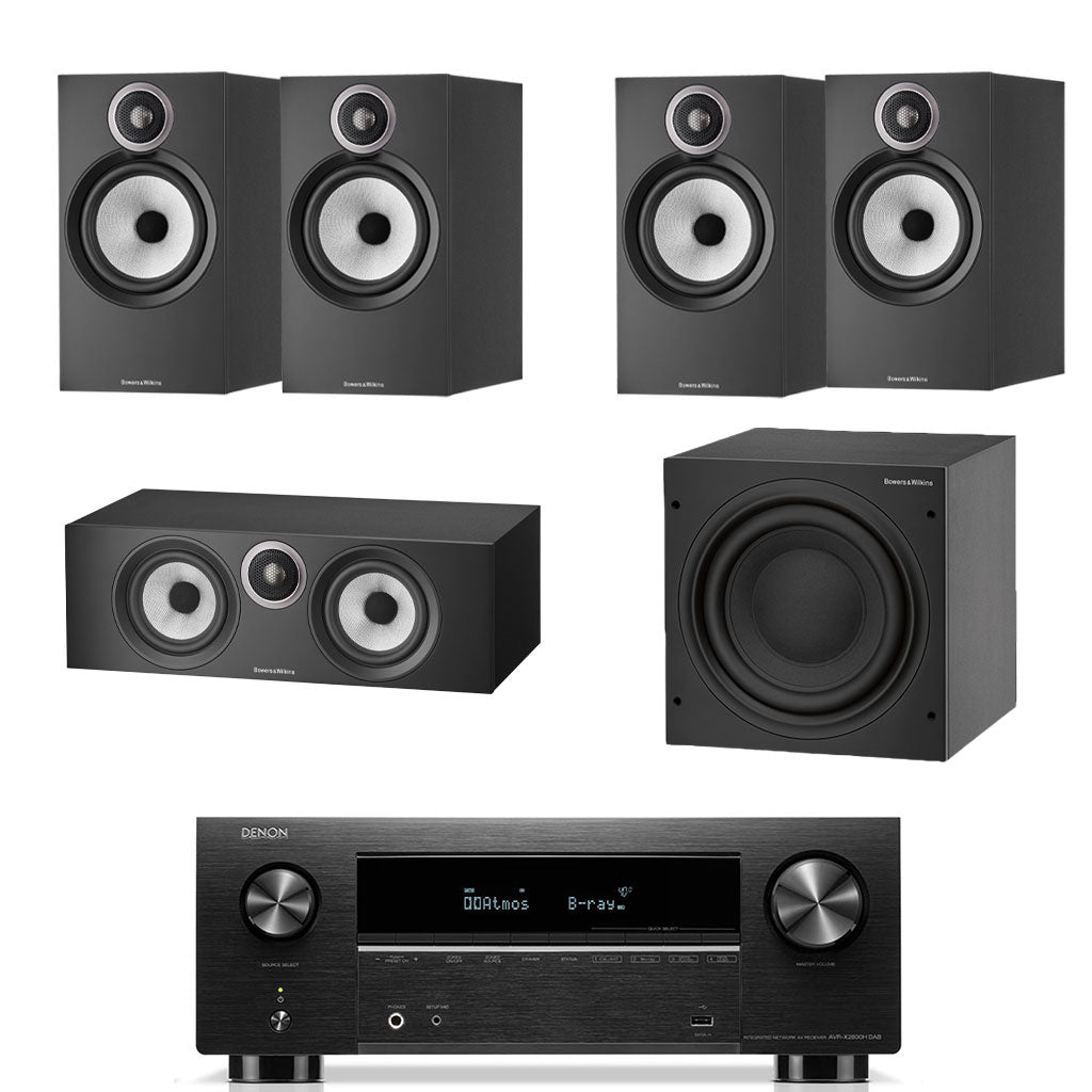 Denon AVR-X2800H - B&W 606 / 606 S3 5.1 Speaker Package