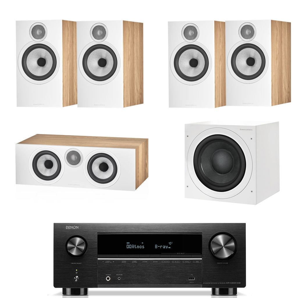 Denon AVR-X2800H - B&W 606 / 606 S3 5.1 Speaker Package