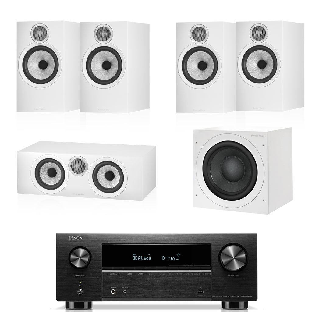 Denon AVR-X2800H - B&W 606 / 606 S3 5.1 Speaker Package