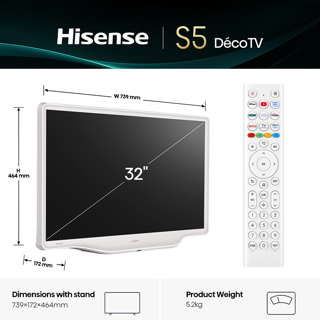 Hisense 32S5QTUK 32" QLED HD Smart TV