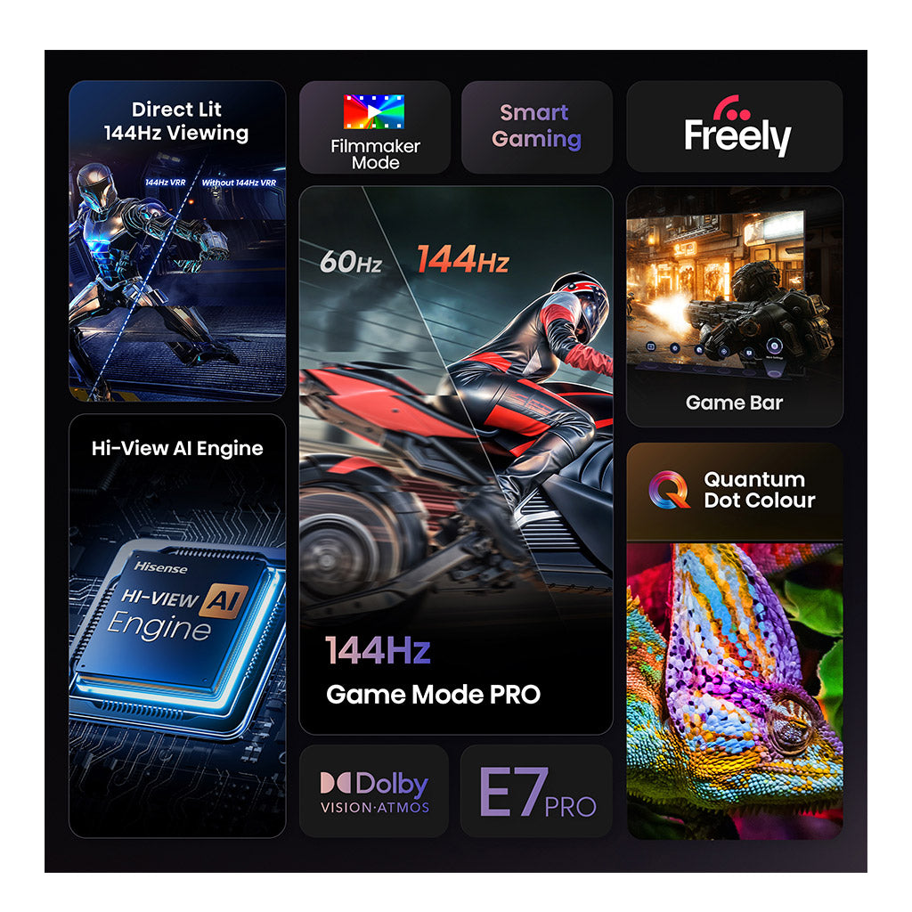 Hisense 50E7QTUK PRO 50" QLED Smart TV