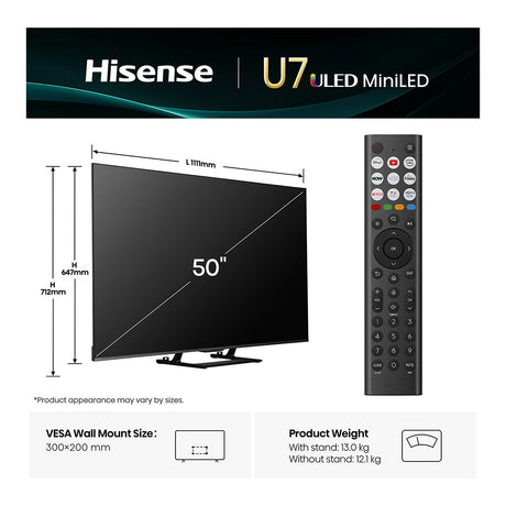 Hisense 50U7QTUK 50" ULED Smart TV