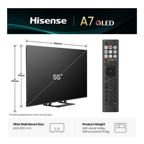 Hisense 55A7QTUK 55" QLED Smart TV