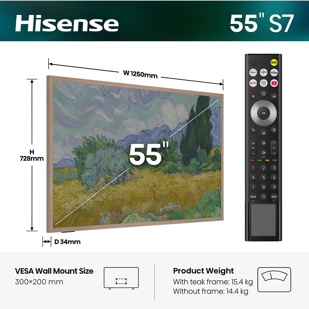 Hisense 55S7STUK 55" 4K Canvas TV