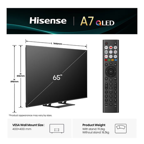 Hisense 65A7QTUK 65" QLED Smart TV