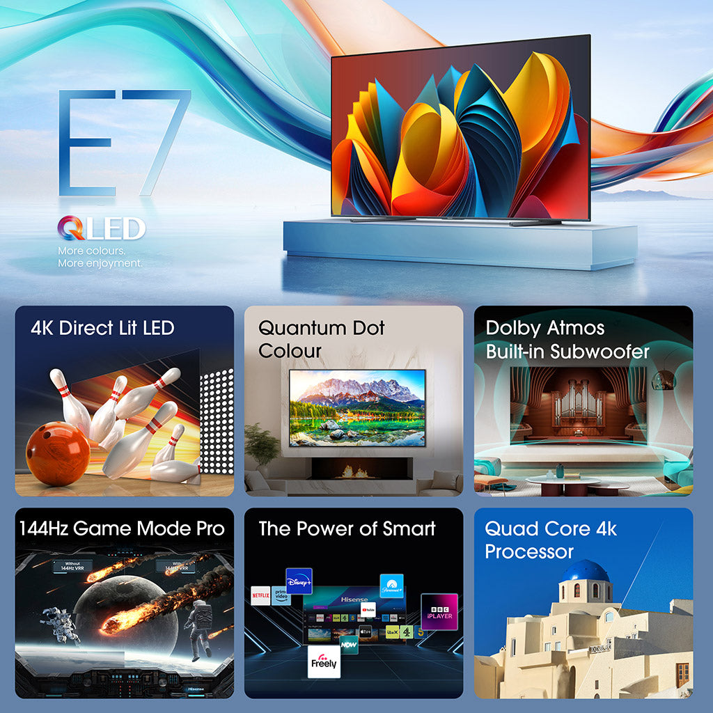 Hisense 65E7NQTUK 65" QLED 4K Smart TV