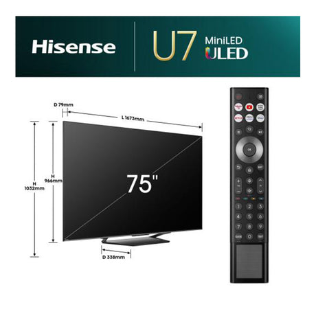 Hisense 75U7NQTUK 75" Mini LED Smart TV