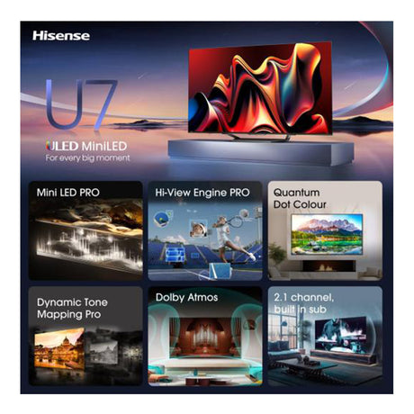 Hisense 75U7NQTUK 75" Mini LED Smart TV