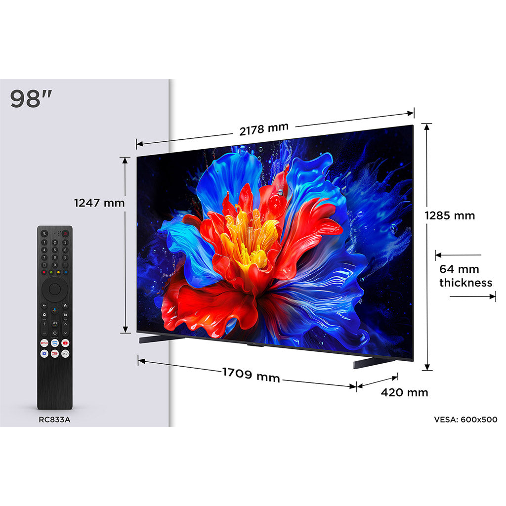 TCL 98P8K 98" 4K UHD QLED TV
