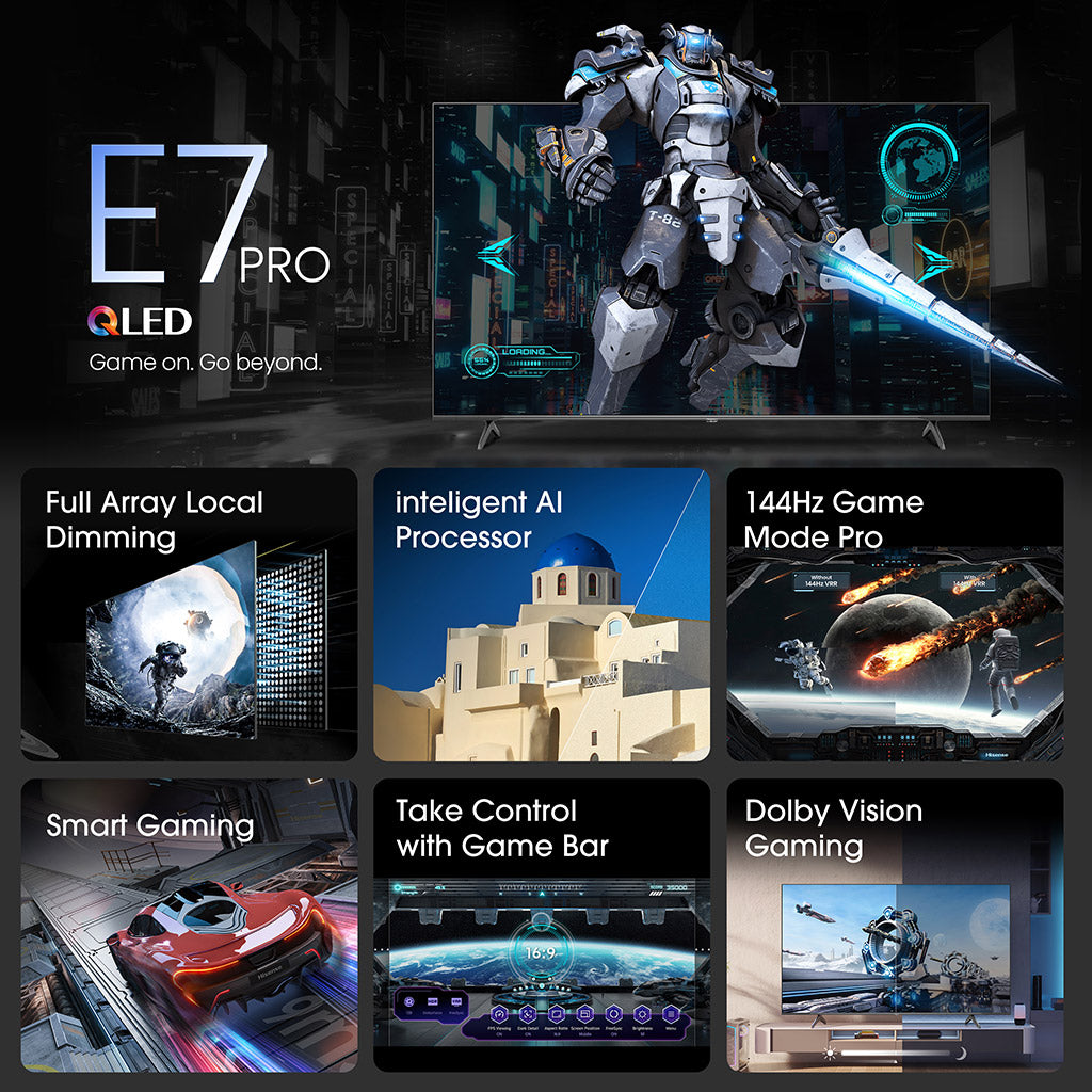 Hisense 55E7NQTUK PRO 55" QLED 4K Smart TV