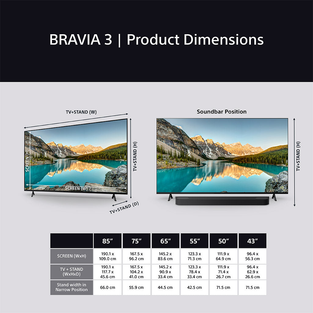 Sony BRAVIA 3 K43S38BP 43" 4K LED TV