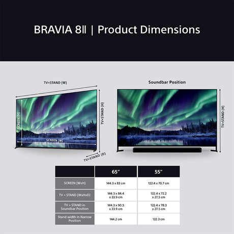 Sony BRAVIA 8 II K65XR8M25B 65" 4K OLED TV