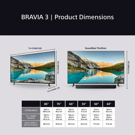 Sony BRAVIA 3 K65S38BP 65" 4K LED TV
