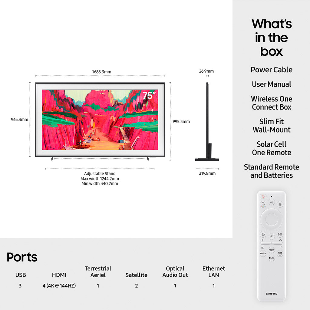 Samsung QE75LS03FW 75" Frame Pro 4K TV