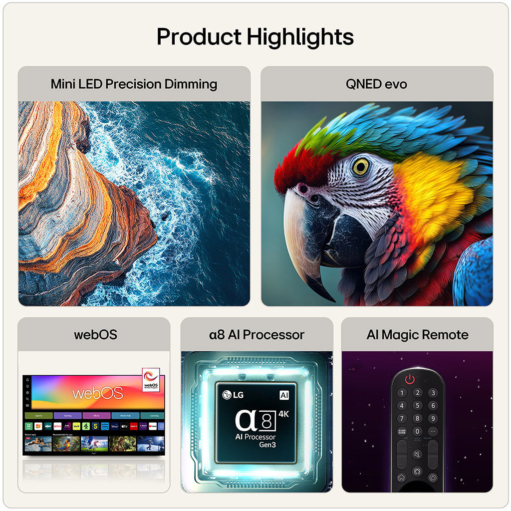 LG 50QNED87B6A 50" 4K QNED evo MiniLED AI TV