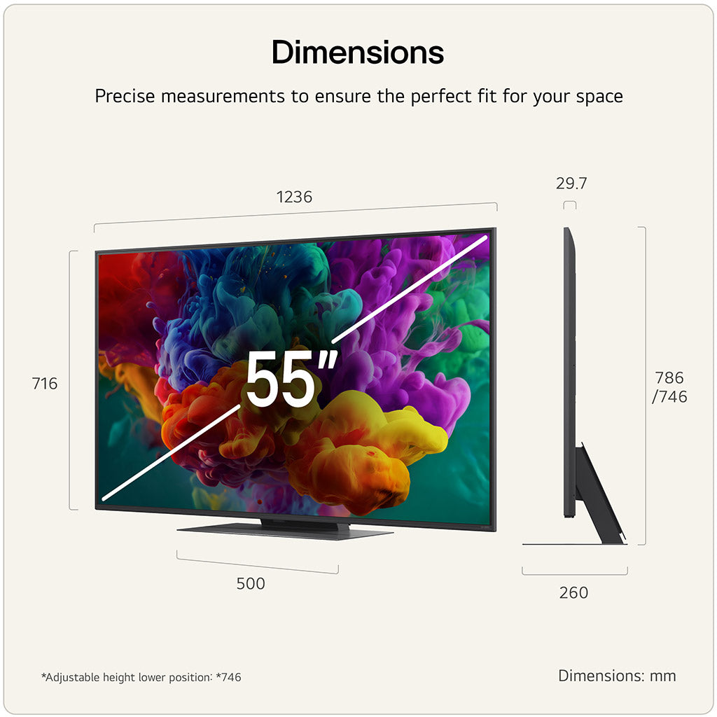 LG 55QNED87B6A 55" 4K QNED evo MiniLED AI TV