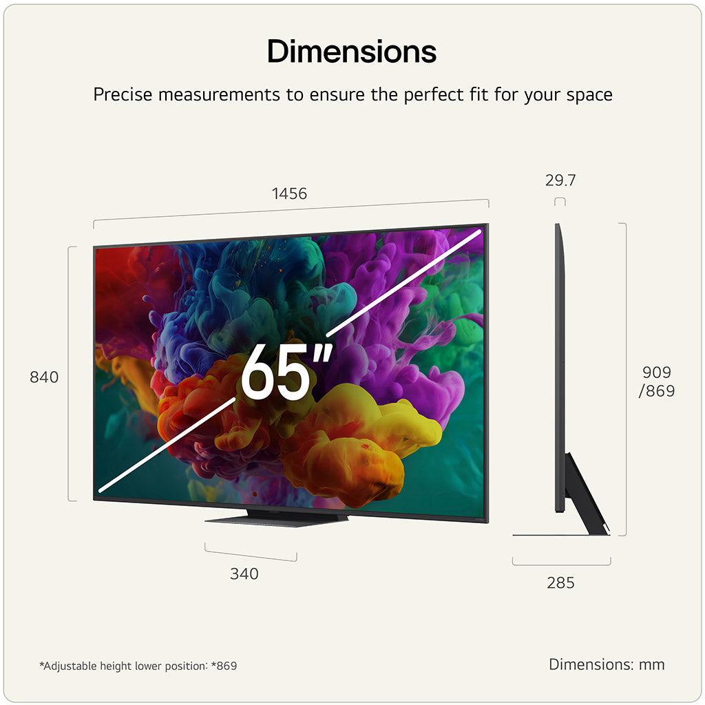 LG 65QNED87B6A 65" 4K QNED evo MiniLED AI TV