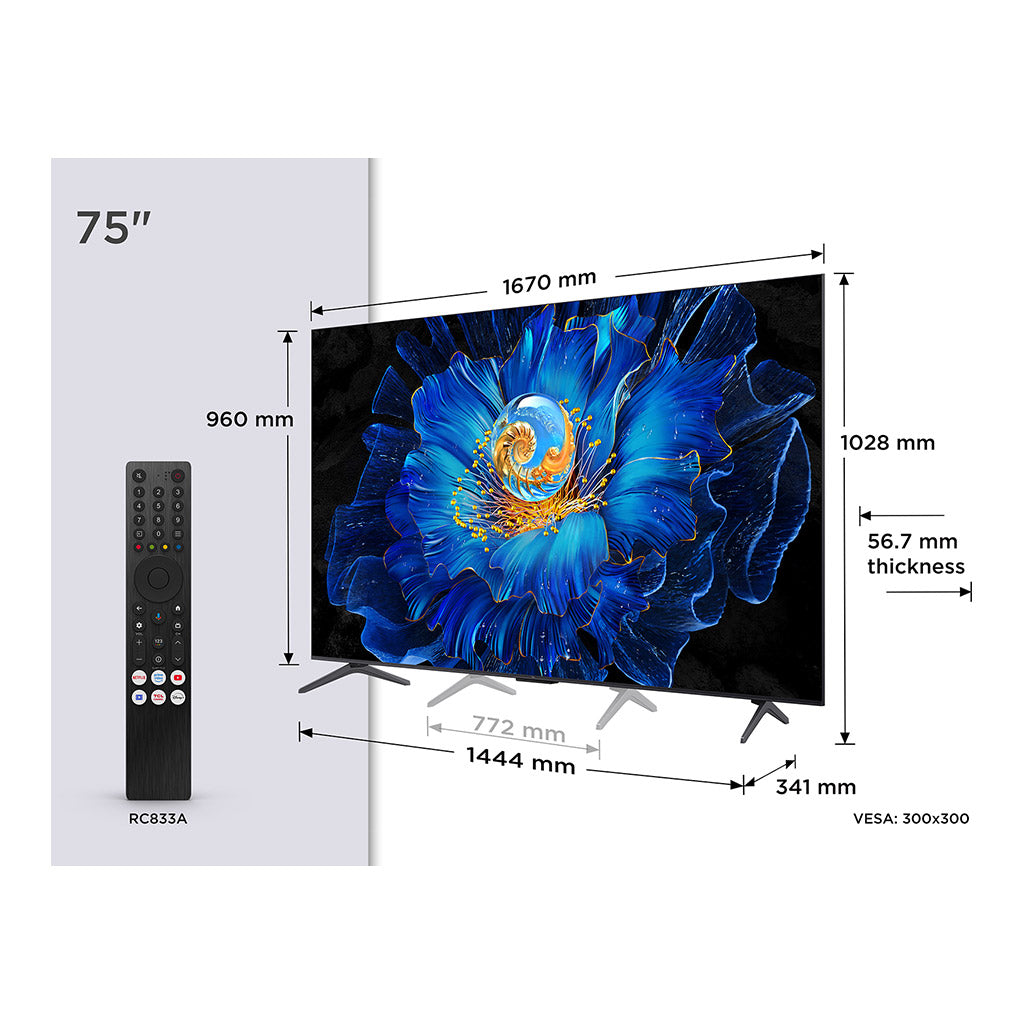 TCL 75C6KS 75" 4K UHD QD-Mini LED TV