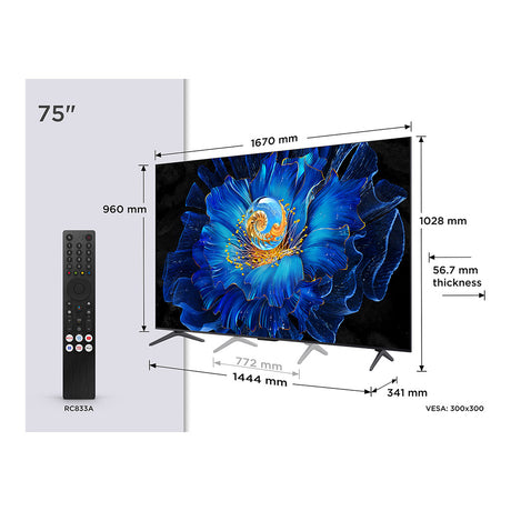 TCL 75C6KS 75" 4K UHD QD-Mini LED TV
