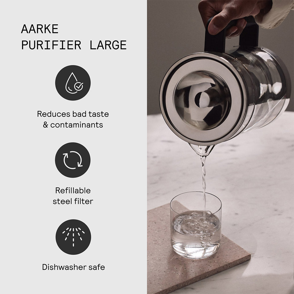 Aarke Purifier Water Filter Jug Large 1.66L