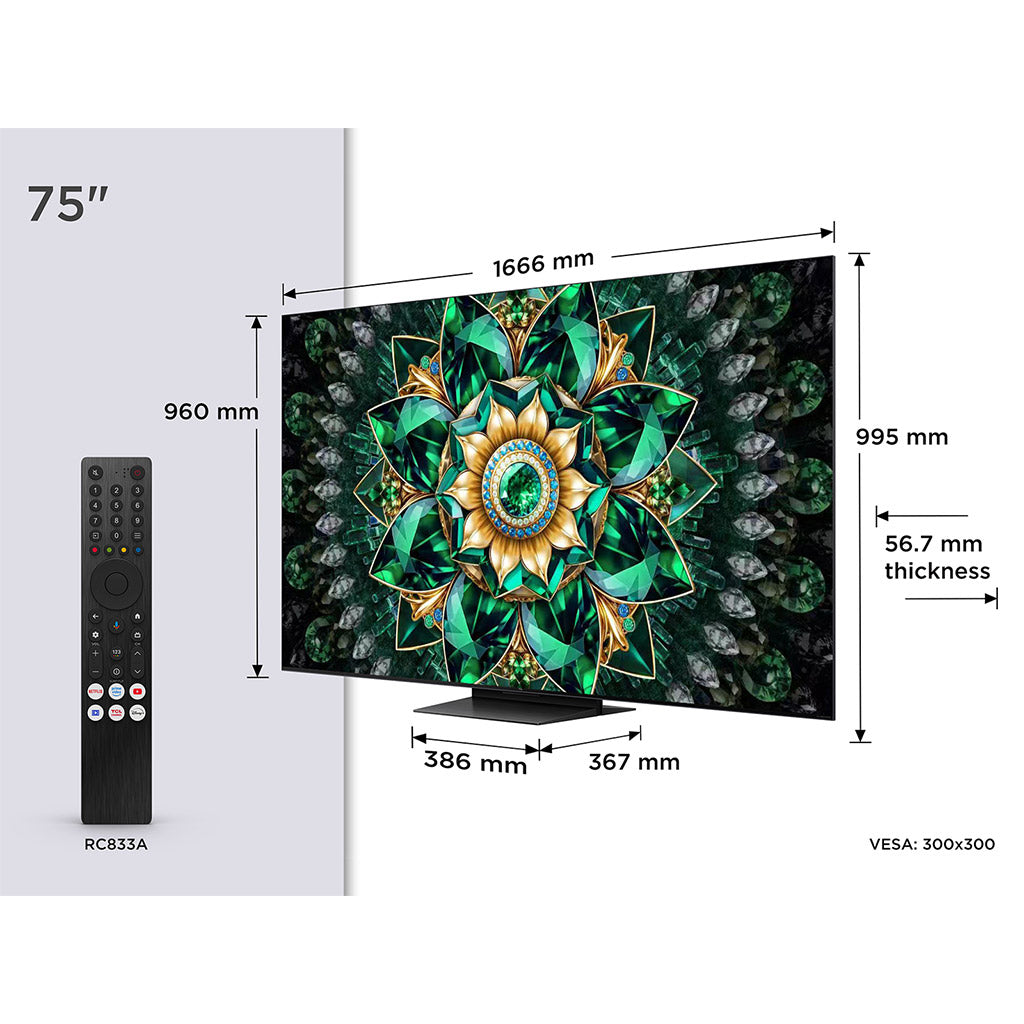 TCL 75Q7C-UK 75" 4K UHD QD-Mini LED TV