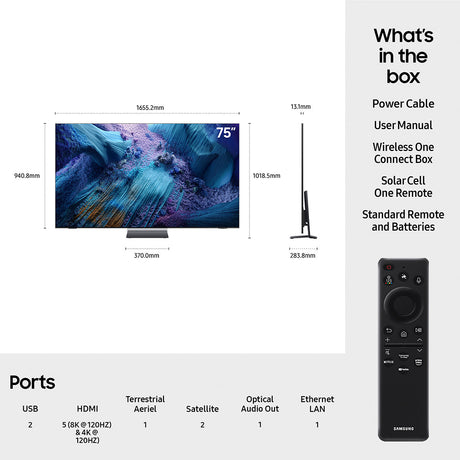 Samsung Neo QLED QE75QN990F 75" Wireless One Connect 8K TV