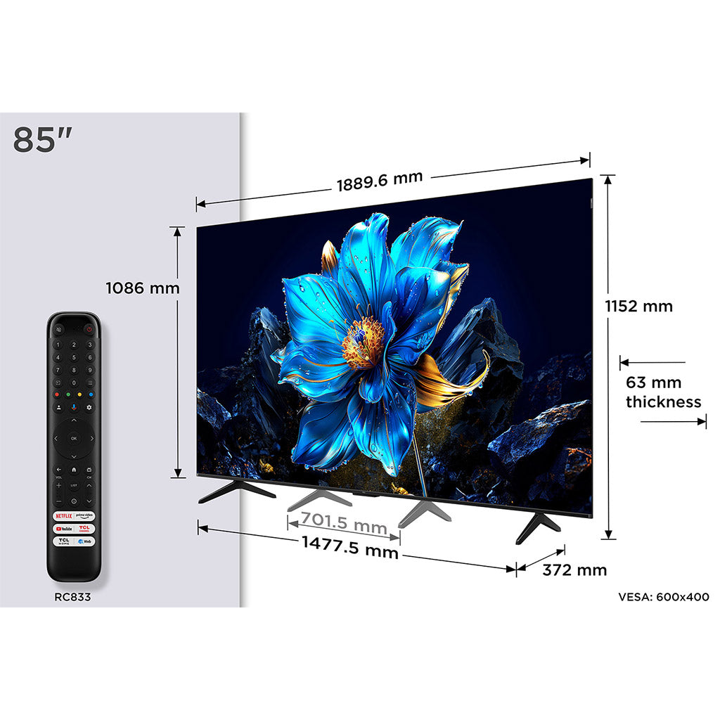 TCL 85P7K 85" 4K UHD QLED TV