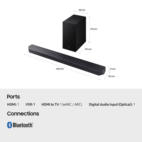 Samsung HW-Q600F 3.1.2Ch Soundbar with Subwoofer