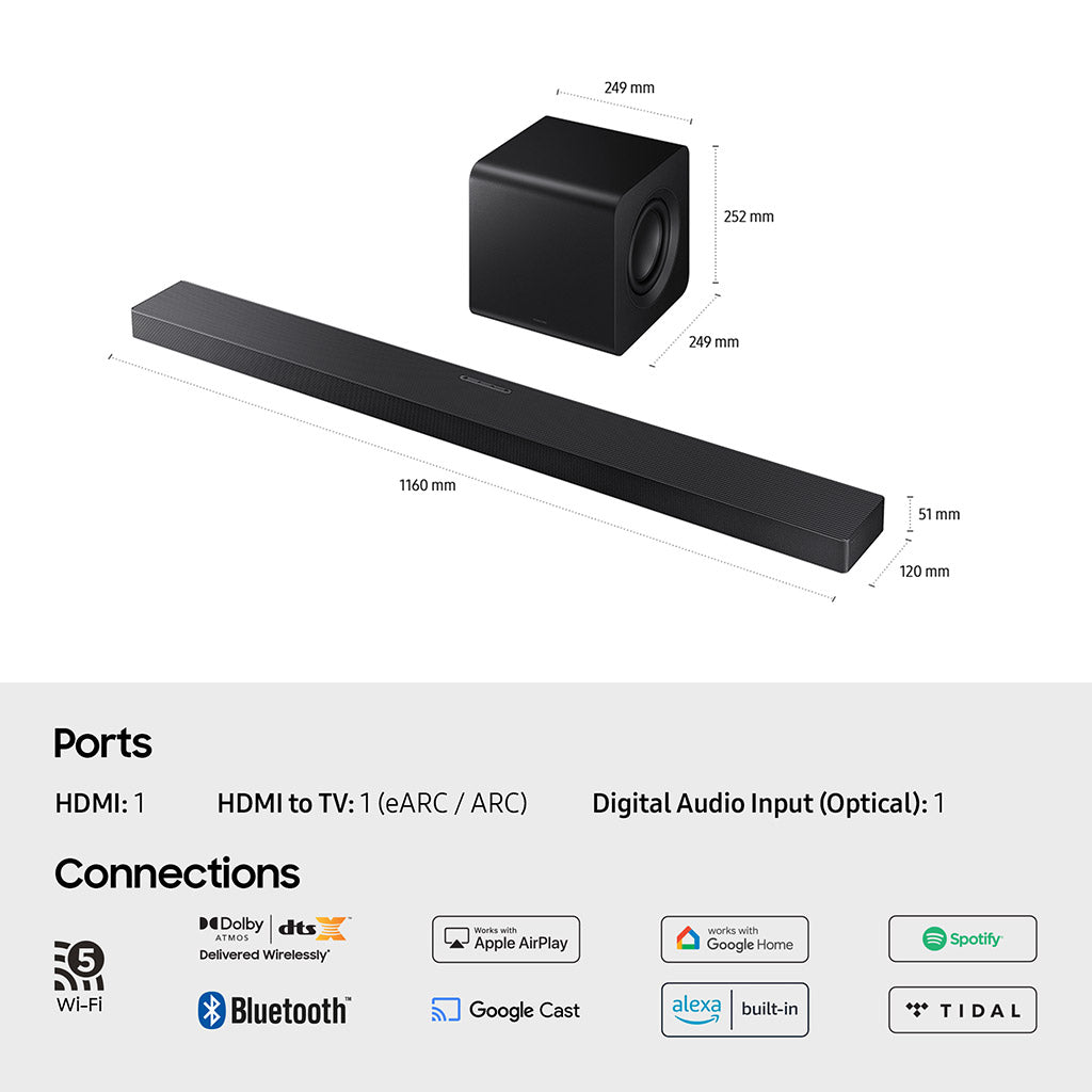 Samsung HW-QS700F 3.1.2Ch Soundbar with Subwoofer