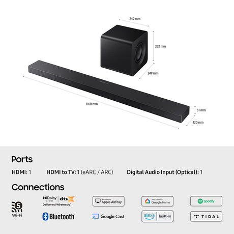 Samsung HW-QS700F 3.1.2Ch Soundbar with Subwoofer