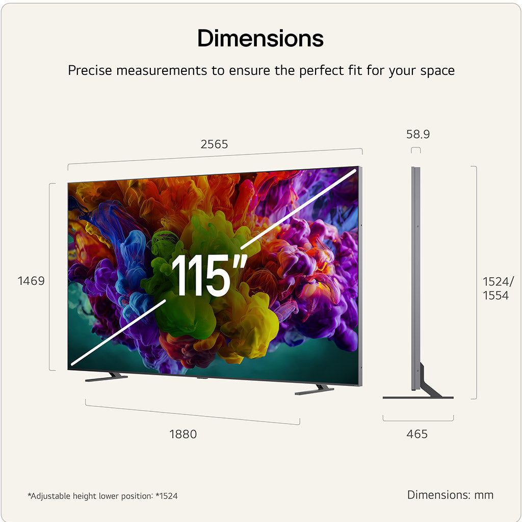 LG 115QNED93B6 115" 4K QNED evo MiniLED AI TV
