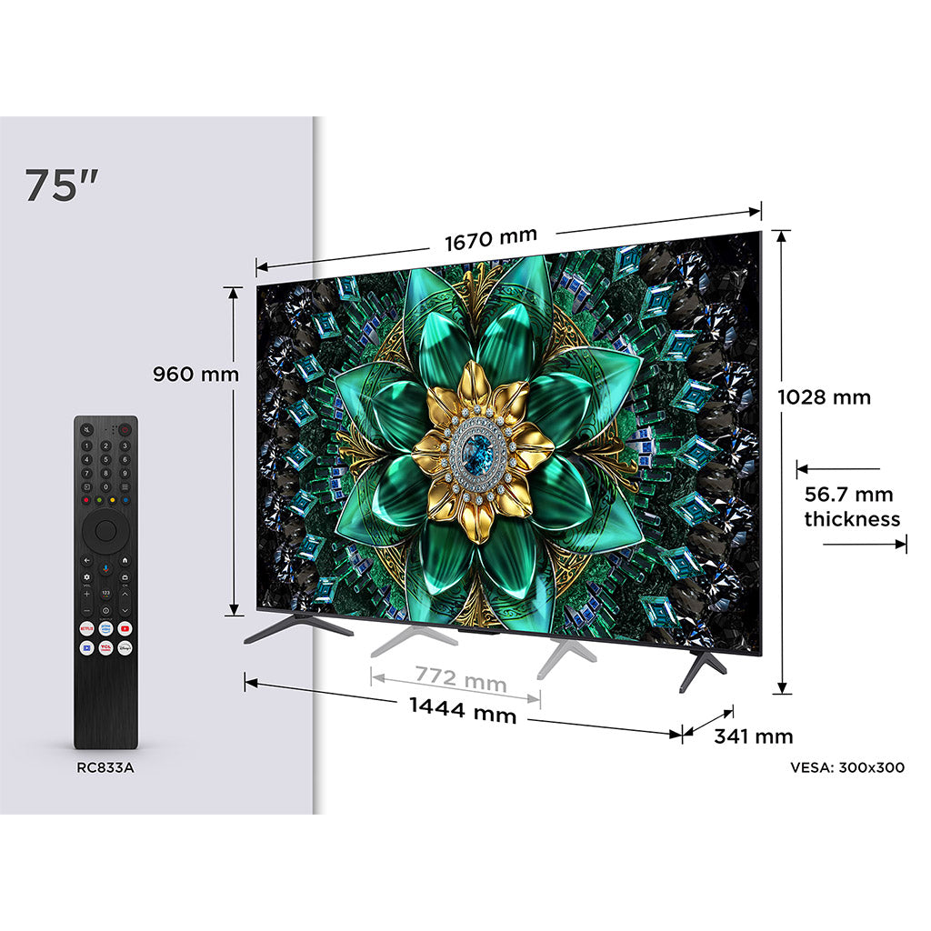 TCL 75Q6C 75" 4K UHD QD-Mini LED TV