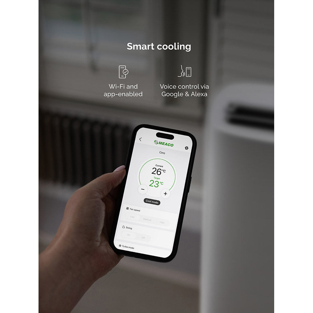 Meaco Cirro+ 14000 BTU Super Quiet Inverter Smart Portable Air Conditioner - Cooling Only