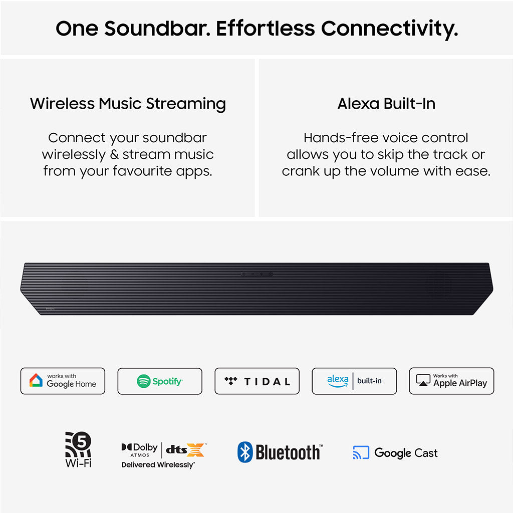 Samsung HW-Q990H 11.1.4Ch Soundbar with Subwoofer and Rear Speakers