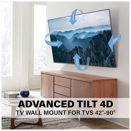 SANUS VLT7-B2 Advanced Tilt 4D Premium TV Wall Mount for 42" – 90" TVs