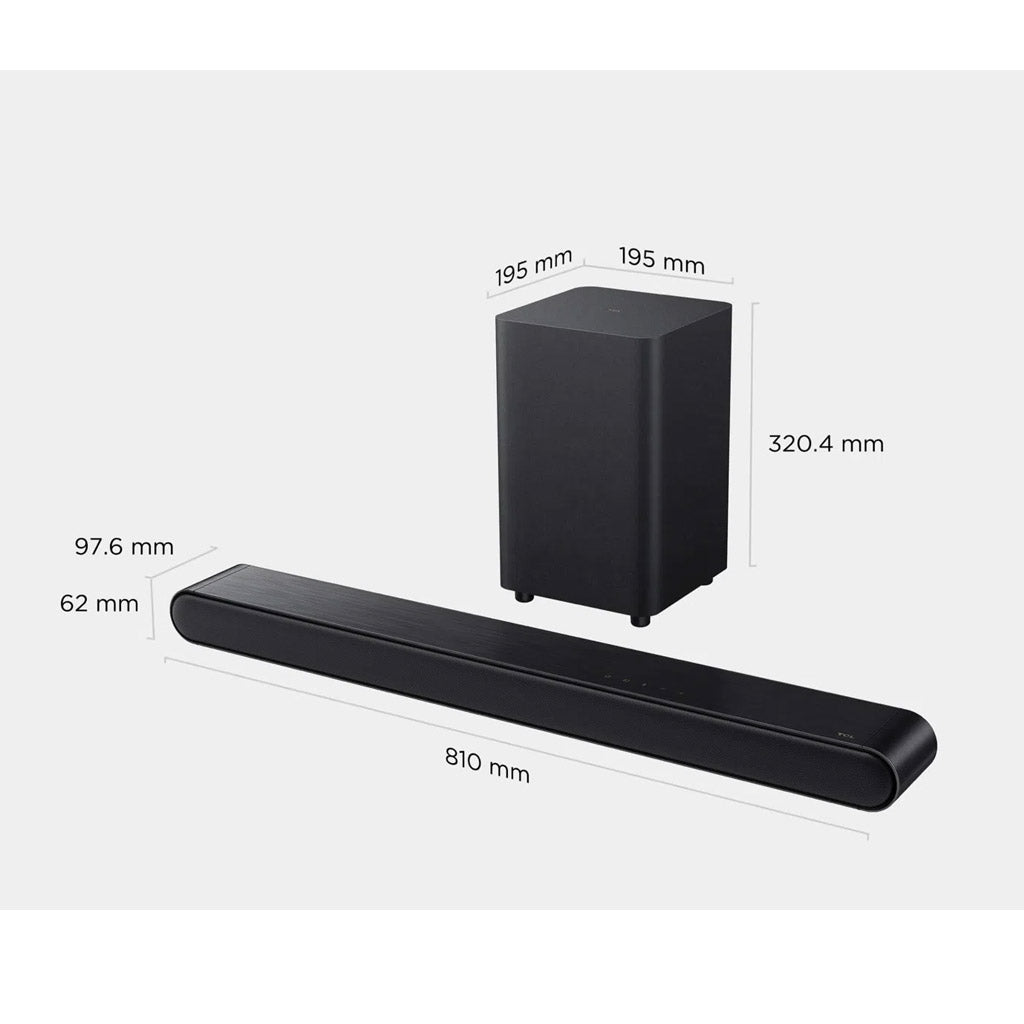 TCL S643W 3.1 Sound Bar & Wireless Subwoofer