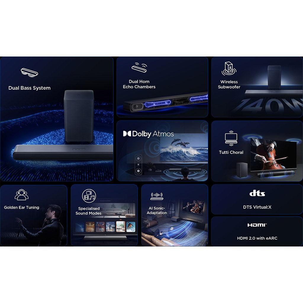 TCL S55H 2.1ch Pro Super Bass Soundbar