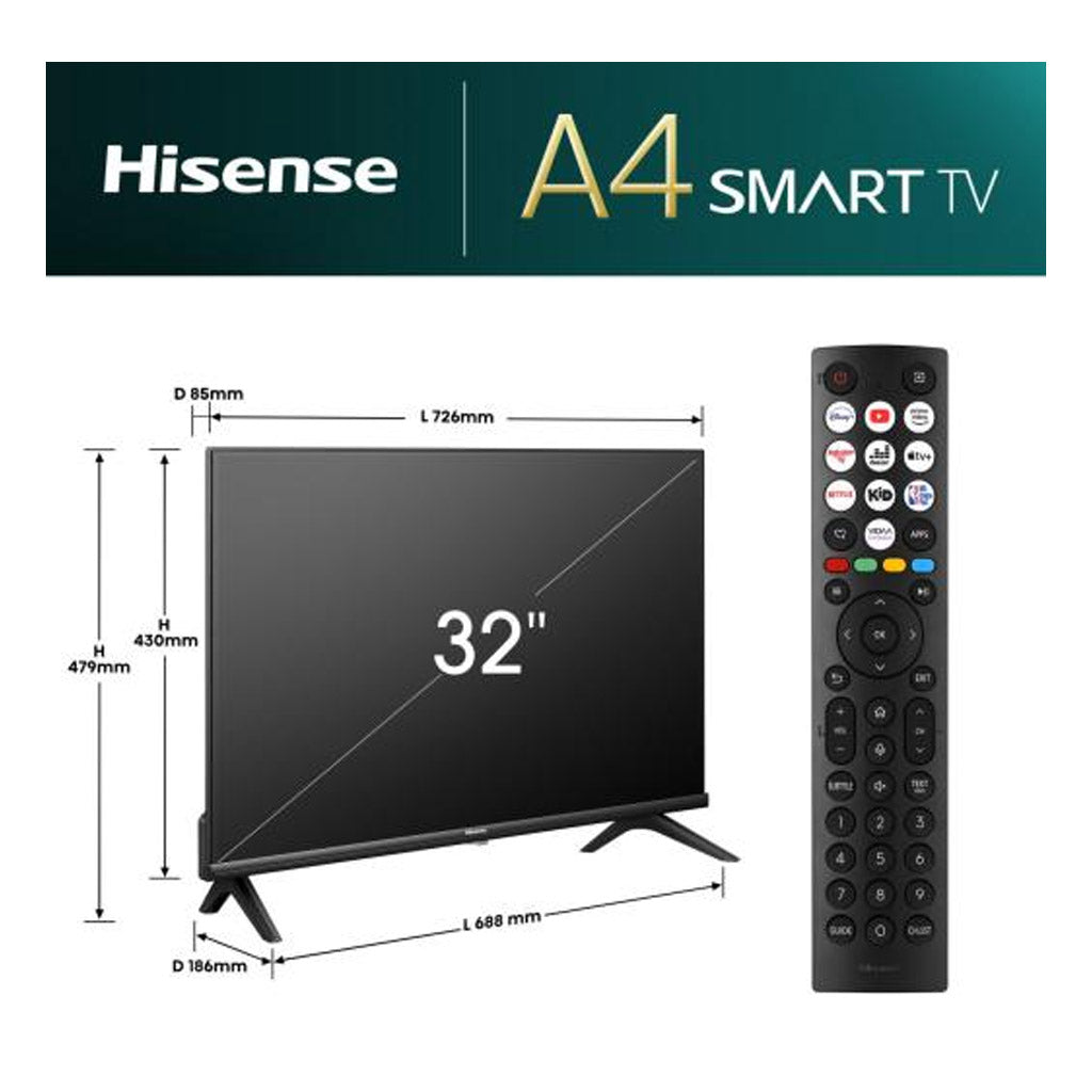 Hisense 32A4NTUK 32" HD Smart TV