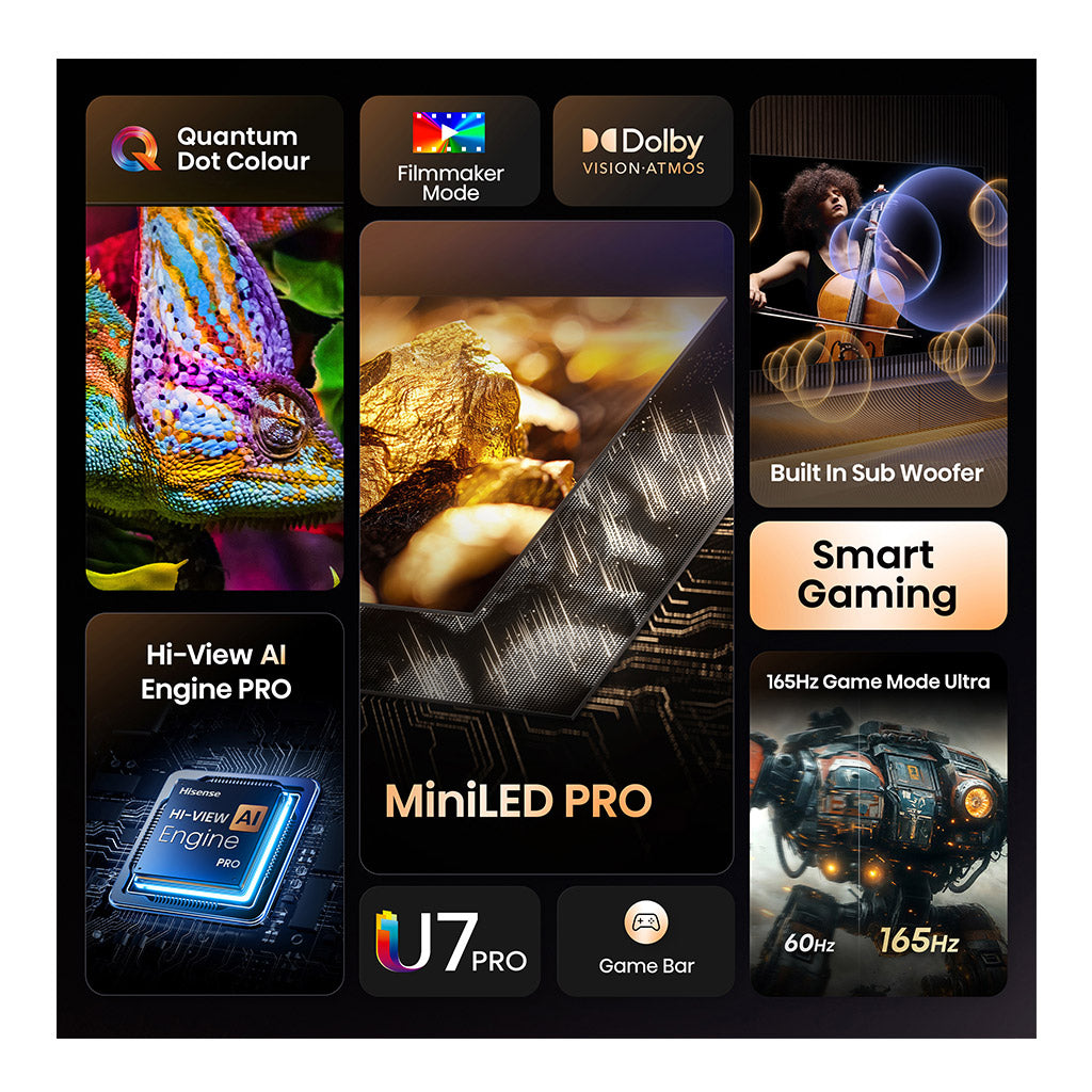 Hisense 55U7QTUK PRO 55" ULED Smart TV