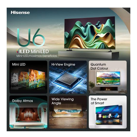 Hisense 65U6NQTUK 65" Mini LED Smart TV
