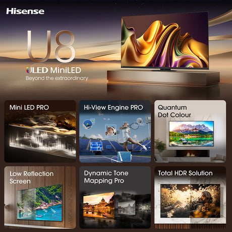 Hisense 65U8NQTUK 65" Mini LED 4K Smart TV