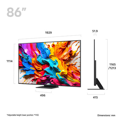 LG 86QNED9MA6B 86" 4K QNED evo TV