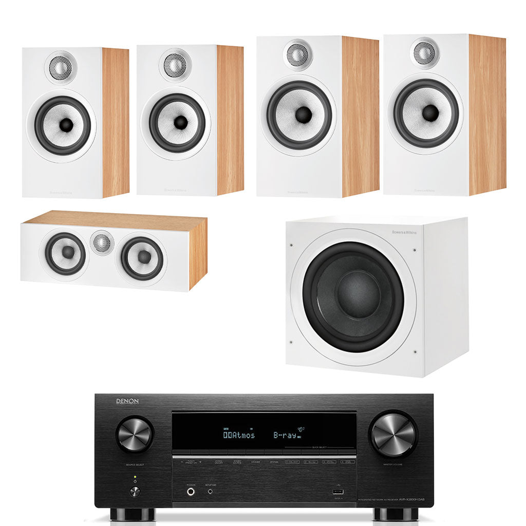 Denon AVR-X2800H - Bowers & Wilkins 606 S2 5.1 Speaker Package