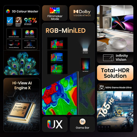 Hisense 100UXQTUK 100" Mini LED 4K Smart TV