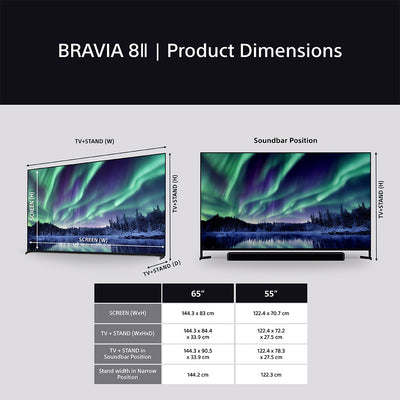 Sony BRAVIA 8 II K55XR8M25B 55" 4K OLED TV