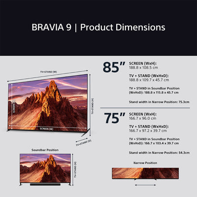 Sony BRAVIA K75XR90PU 75" 4K Mini LED TV