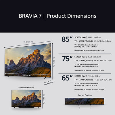 Sony BRAVIA K85XR70PU 85" 4K Mini LED TV