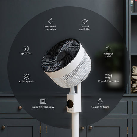 Meaco Sefte10PS Pedestal Air Circulator Fan